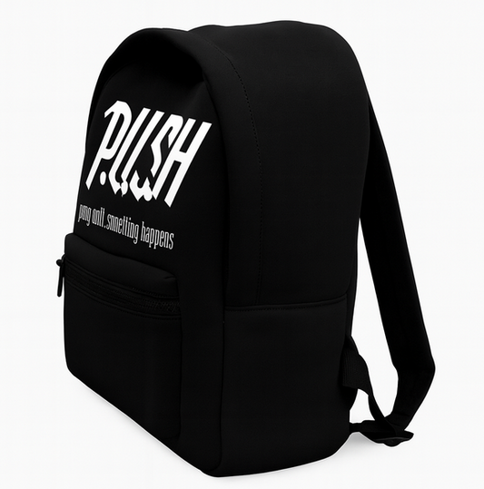 P.U.S.H. Black Backpack – Pray Until Something Happens