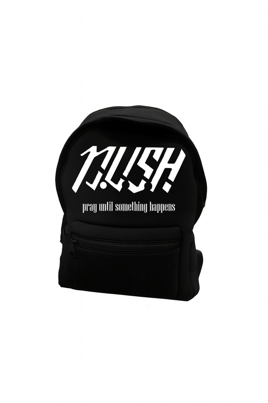 P.U.S.H. Black Backpack – Pray Until Something Happens